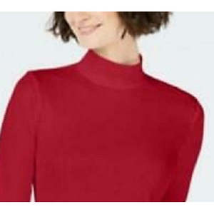 Cardigan Casual da Donna Charter Club con Stampa Floreale in Cotone, Collo Alto, Taglia Grande, Colore Rosso, per l'Autunno - Product Image 2