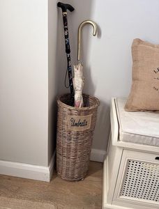 Rustic <b>Wicker</b> <b>Umbrella</b> <b>Stand</b> Rattan <b>Umbrella</b> Holder Cane <b>Stand</b> Stick <b>Stand</b> Hallway Basket Tall Basket Entryway Home Organizer - Product Image 5
