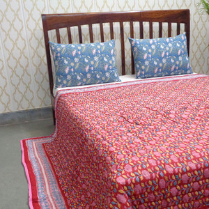 Newest Trending Indian Traditional Hand Block Printed 100% Cotton Voile Dohar Queen Size <b>Blankets</b> Soft Soft for Wholesale - Product Image 3