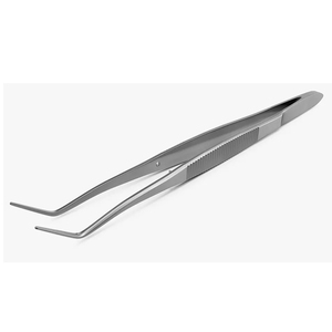 Pince à cils en acier inoxydable de volume 3d Pince à épiler chirurgicale d'extension de cils hyperfine pointue à angle profond de haute précision - Product Image 3