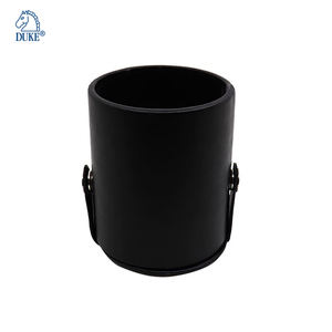 Taza de dados recta de polipiel personalizada antirruido con tapa - Product Image 2