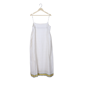 Robe nuisette pour femme JODHPUR 133 en coton doux blanc laiteux et respirant - Product Image 1