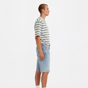 Shorts en jean vintage personnalisés pour hommes, style streetwear, délavé foncé, 100 % coton, taille élastique à l'avant, couleur unie, séchage rapide - Product Image 4