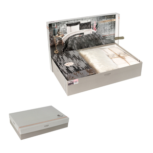 Guzide EVITA Classic 4-Piece Striped Salmon 100% Chenille Woven Anti-Dust Mite Anti Pull Washable King Size <b>Bedspread</b> <b>Set</b> Home - Product Image 6