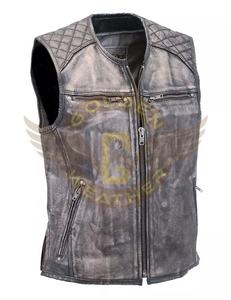 2022 Pakistan fabricant Biker Style gilet pour hommes Logo personnalisé Offre Spéciale tissu gilet avec poche décoration hiver équitation - Product Image 1