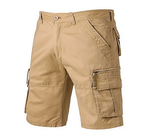 Venta al por mayor verano tendencia 100% algodón Jogger Shorts para hombres sólido Casual Fitness Shorts botones individuales elegante corto Jogging - Product Image 1