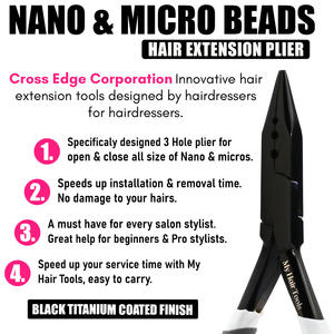 Nouveaux outils d'extension de cheveux en gros Microbead Closer and Remover Plier Micro Link Rings Tirant Crochet et Boucle pour Salon - Product Image 3