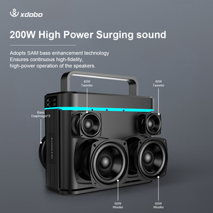 Altavoz Bluetooth XDOBO <span class=keywords><strong>Truth</strong></span> de 200 W, Resistente al Agua IPX6, con AUX, TF, USB y 2 Micrófonos, 20 Horas de Reproducción para Exteriores - Product Image 4