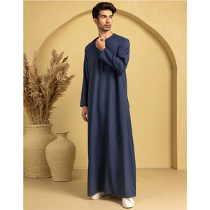 Kaftán Islámico Modesto para Hombres Adultos, Color Sólido, Jubbah Thobe, Alta Calidad, Transpirable, Largo MAXI, Cómodo - Product Image 1