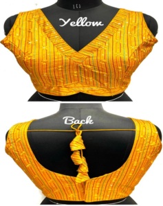 Blusa moderna con cuello en V para bodas Diseño tejido de moda con lentejuelas multicolores coloridas y decoración bordada - Product Image 1