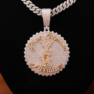 Colgante de Diamante Hip Hop Directo de Fábrica, Plata de Ley 925, Diamante Cultivado VVS, Joyería Fina Personalizada - Product Image 1