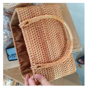 Rattan Basket Bag Vietnam Homemade Women French Style Rattan Handle Shopping From Supplier 99 Gold Data
