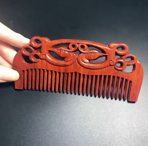 Peine de madera hecho a mano para piojos, peine de madera Natural para hombres y mujeres, niñas, cuidado del cabello, peine de masaje desenredante DE LA India - Product Image 6