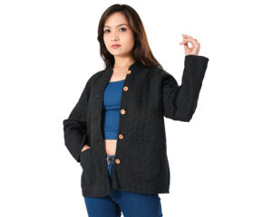 Chaqueta acolchada Reversible de algodón suave para mujer, abrigos cortos acolchados de algodón, chaqueta Vintage, abrigos sólidos acolchados de algodón - Product Image 1