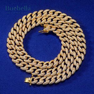 Venta caliente 14K Chapado en oro 925 Plata 8mm Iced Micro Cadena cubana pavimentada para hombres Collares de moissanita de lujo - Product Image 3
