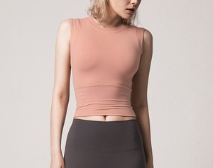 OEM Custom Womens tank Top Tight-fitting Yoga Stringer tank Top Fitness Clothing with Chest <b>Pad</b> Singlet tank Top for Women - Product Image 5