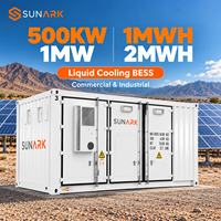 Conteneur de stockage d'énergie Sunark BESS à refroidissement liquide modulaire 1MWh 2MWh pour station de recharge de véhicules électriques avec prise en charge de la puissance de crête