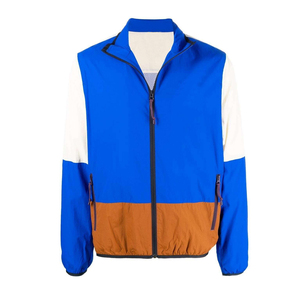 Chaqueta cortavientos arrugada ligera personalizada para hombre con 2 bolsillos de parche chaqueta transpirable de carga fina - Product Image 6