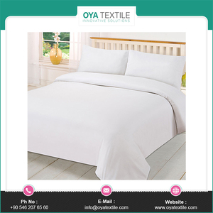 Linge de lit de luxe hôtel 5 étoiles 100% coton drap de lit blanc ensemble de literie Hilton King Size fabriqué en Turquie - Product Image 6