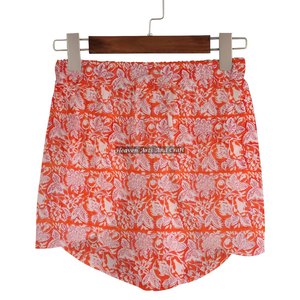 Shorts Cruzados de Algodón con Estampado Artesanal Indio para Mujer, Colección de Verano para Descansar en Casa, Estilo Baby Doll para la Playa - Product Image 5