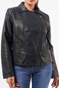 Chaqueta de mujer de piel de oveja auténtica con diseño personalizado, Impresión de logotipo personalizado, ropa de piel de alta calidad para mujer, 2025 - Product Image 6