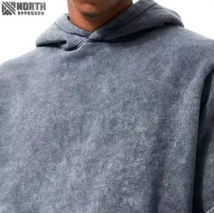 Oem Survêtement athlétique délavé à l'acide Survêtement à capuche avec poche kangourou pour homme urbain Streetwear Design OEM délavé à l'acide - Product Image 6