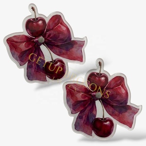 Nouveauté : Tuiles magnétiques en acrylique pour extensions de cils, durables, en forme de cerise, de fleur, d'ovale, de cœur, de papillon, personnalisables - Product Image 6