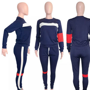 Ensemble de survêtement écologique solide à la mode pour femmes couleurs et logo personnalisés haute qualité 100% coton formation vêtements actifs - Product Image 2