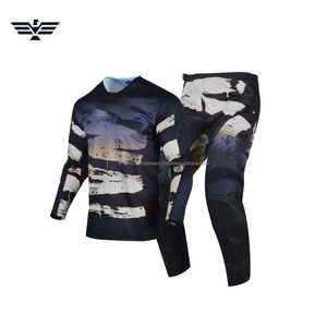 Conjunto de Jersey y Pantalones de Motocross Personalizados, Ropa de Motociclismo Todoterreno, Transpirable, de Secado Rápido, 100% Poliéster, Traje de Carreras de Motocicleta - Product Image 1