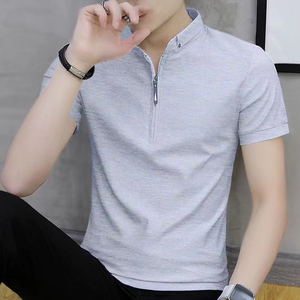 OEM diseño de logotipo personalizado nueva camisa polo pareja de cuello alto tops sueltos Camiseta con cuello de los hombres casual de manga corta Camiseta - Product Image 5