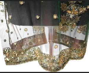 Kimono bohemio Vintage para ella, atractivo vestido bordado antiguo con decoración de botones con cuentas de lentejuelas pesadas, respetuoso con el medio ambiente - Product Image 4