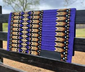 Manta de sillín occidental hecha a mano de gran venta, almohadilla de equitación de lana Premium, manta ecuestre personalizada duradera, proveedor de India - Product Image 3