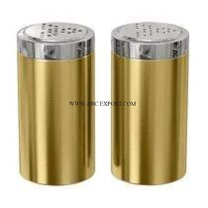 Juego de 2 sal y pimienta de cocina de acero inoxidable metálico Diseño de tendencia Forma y tamaño personalizados Sal y cocina de metal - Product Image 3