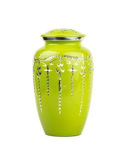 โกศเพลิงศพสําหรับเถ้ามนุษย์ - โกศศพชายผู้ใหญ่ทําด้วยมือ - โกศตัดเพชร (สีเขียวมะนาว ผู้ใหญ่ (10H x6W) 200 ปอนด์) - Product Image 3