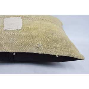 Beige 24x24 pulgadas Kantha Patchwork lana almohada rústico Vintage cuadrado esponjoso patrón para el hogar sofá uso Navidad decoración tela - Product Image 5