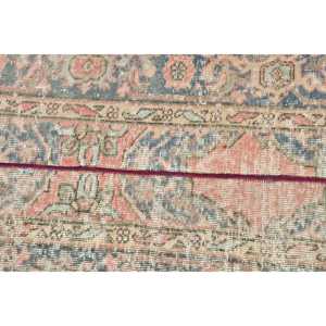 พรมขนาด 2.3x12.8 ฟุต, พรมวินเทจ, พรมลายพรางสีแดงตุรกีทำจากขนสัตว์ - Product Image 4