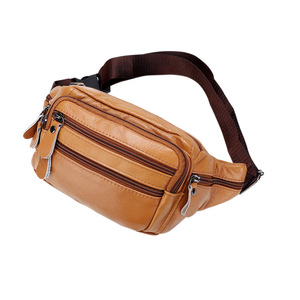 Sac banane unisexe en cuir véritable personnalisable avec fermeture éclair, style mode, porté croisé et poitrine, forme personnalisée - Product Image 6