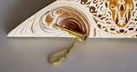 Porte-clés de télescope nautique de 3 pouces en laiton porte-clés marin à collectionner cadeau de clé de voiture