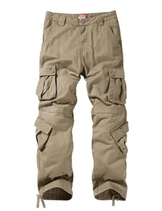 Men's Lightweight High Cotton Canvas Ripstop <b>Cargo</b> <b>Work</b> <b>Pants</b>-Big Tall Construction Utility Safety Embroidered High Drawstring - Product Image 1