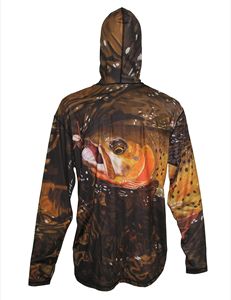 Sudadera CON CAPUCHA DE PESCA transpirable con bloqueo UV de manga larga para hombres con tela de control de humedad para pesca con caña o senderismo - Product Image 6