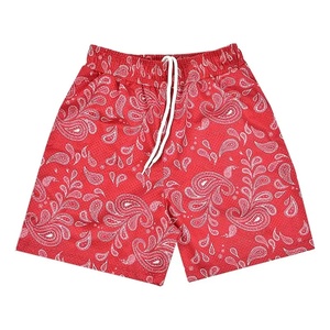 Venta al por mayor de poliéster estampados Casual Paisley-Estampado corto de los hombres Bandana-pantalones cortos de playa con personalización - Product Image 1