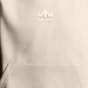 Sudadera con Capucha Beige para Hombre, de Algodón Grueso, con Bolsillo Tipo Canguro, Estilo Casual Urbano - Product Image 4