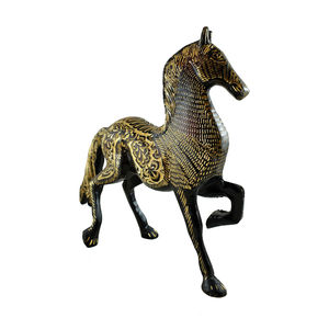 Statue de cheval en laiton doré dans des tailles personnalisées, superbe statue vintage en laiton, statue en laiton faite à la main - Product Image 2