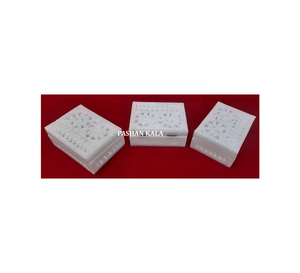 Best Design Of Lightweight White Marble Carving Rectangular Shape Jewelry Boxes Of Bulk Quantity In Jewelry <b>Sweet</b> Packaging <b>Box</b> - Product Image 1