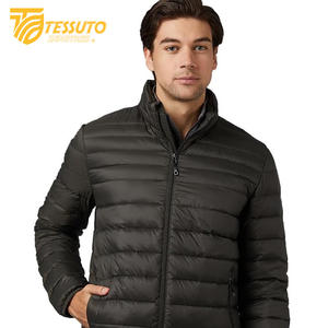 Chaqueta acolchada de satén personalizada para hombre, Abrigo acolchado de burbujas de invierno de diseñador, impermeable con cierre de cremallera, longitud corta, ropa para exteriores - Product Image 1
