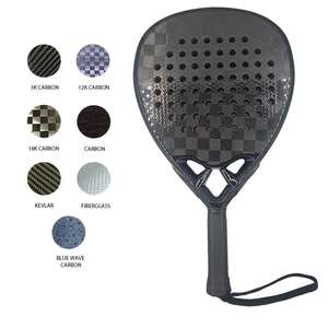 High Quality OEM Custom Logo Durable Lightweight Eco-Friendly Handmade Breathable Carbon Diamond Paddle Racket Custom Design EVA - Product Image 3
