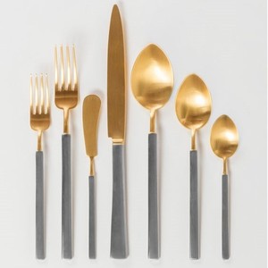 Juego de Cubiertos de acero inoxidable con logotipo personalizado, regalo de boda, espejo, cuchillo de cobre, cuchara, tenedor, juego de cubiertos de 4 piezas - Product Image 2