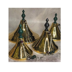 Juego de 2 platos para servir alimentos de Color dorado con el plato para servir alimentos de latón de la más alta calidad para uso en fiestas de bodas - Product Image 5