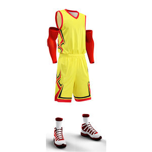 Uniforme de basket-ball respirant personnalisé en jersey cousu dans un ensemble de vêtements de style par sublimation - Product Image 5