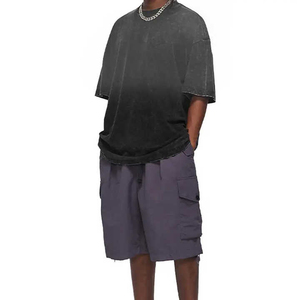 T-shirts pour hommes personnalisés lavés à l'acide 100% coton T-shirt lavé à l'acide minéral T-shirts à col rond T-shirts coupe ample - Product Image 6